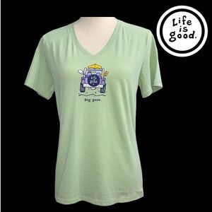Life Is Good (NWT) V Neck Tee Shirt, Size Small